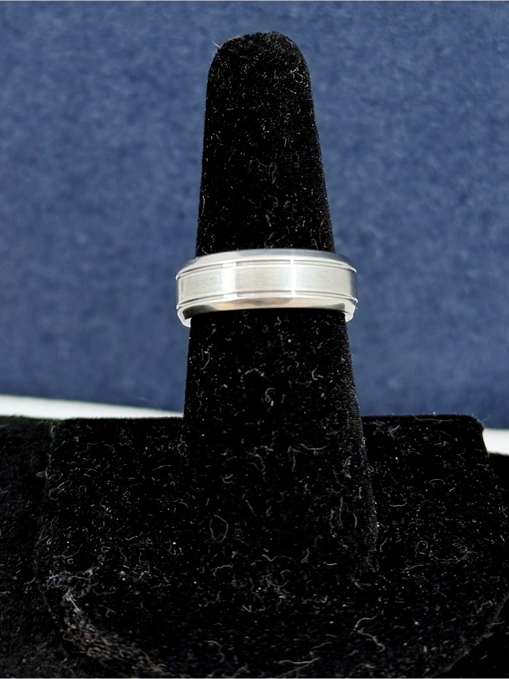 SCOTT KAY Men's Prime Cobalt Chrome BioBLU 27  Wedding Band Ring; SIZE 6